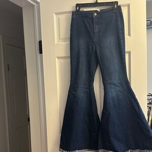 Free people Flared Blue Denim Jeans size 27